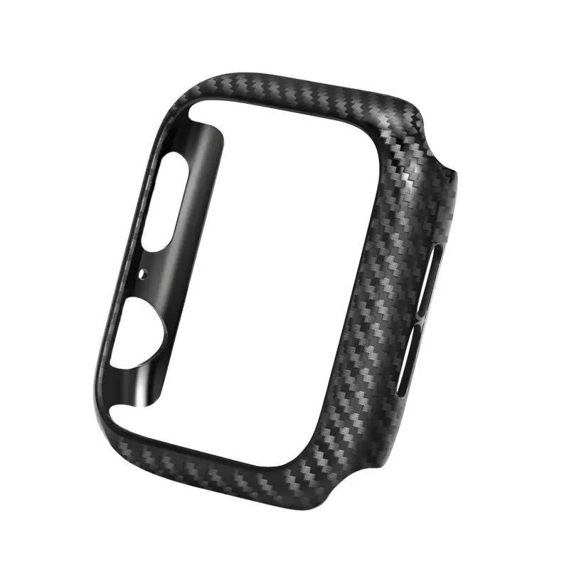 Luxury Carbon Fiber Bumper Protector Case Cover For Apple Watch 38 40 41 42 44 45 Mm For Iwatch Se Series 7 6 Accessories