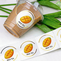 Autocollants ronds adhésifs colorés imperméables personnalisés pour l'impression, étiquettes pour emballages alimentaires, étiquettes pour boîtes de biscuits, de pain et d'aliments