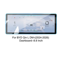 Protection d'écran en verre trempé HD transparent sans bulles de haute qualité pour tableau de bord de voiture BYD Qin L DM-i 2024-2026 8,8 pouces (vente en gros)