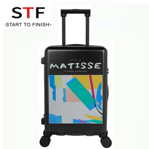 Ensembles de bagages classiques personnalisés imprimés personnalisés 3 pièces légers et modernes sacs de voyage en plein air housse <span class=keywords><strong>valise</strong></span> à roulettes suite - Product Image 2