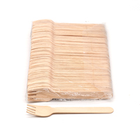 Fourchette en bois de bouleau biodégradable de luxe, jetable, 165 mm, de qualité alimentaire, écologique, pour les fêtes
