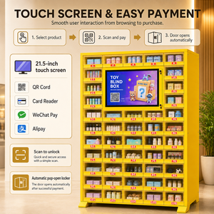 Custom Smart Lockers Storage Cabinets <b>Vending</b> <b>Machine</b> With Electronic Lock Metal Construction Assembled Design 46 Compartments - Product Image 2