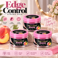 Gel Coiffant Fixation Forte Parfum Pêche pour Cheveux de Bébé, Tresses, Queues de Cheval et Bords Lisses