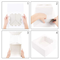 Boîte d'Emballage Jetable Rigide de Qualité Alimentaire en Papier Kraft pour Donuts, Cupcakes et Gâteaux, Conception Personnalisée Acceptée
