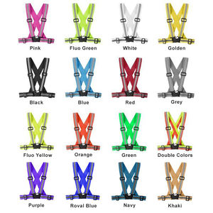 Sicherheits reflektierende Fahrrad gürtel weste Grüne Nacht Laufen im Freien Gehen Hi Vis Verstellbarer Unisex-Sicherheits gurt Reflektierende Weste - Product Image 3