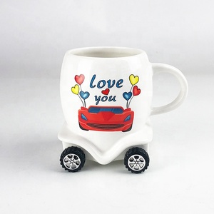 Handmade Car <strong>Mug</strong> With Wheel Ceramic <strong>Mugs</strong> Funny <strong>Cool</strong> <strong>Mug</strong> - Product Image 2