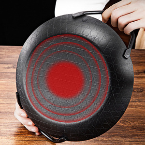 Poêle à frire de 20-26 cm en fonte pour la cuisine domestique, poêle à <span class=keywords><strong>paella</strong></span>, pot à fruits de mer avec double anse - Product Image 5