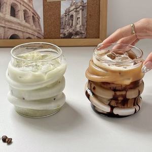 M Spot cerchio irregolare bicchiere bicchiere di vetro bere succo di latte bicchiere vassoio vite design <span class=keywords><strong>gourmet</strong></span> latte caffè latte creativo bicchiere d'acqua - Product Image 3