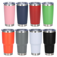 Gobelets de voyage isothermes Olerd 20oz 30oz en acier inoxydable à double paroi avec couvercle anti-fuite, compatibles avec la plupart des porte-gobelets de véhicule