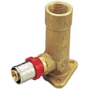 Raccord incurvé femelle haute pression TIEMME avec bride 16X1/2 pour la plomberie en acier inoxydable cuivre zinc acier - Product Image 1