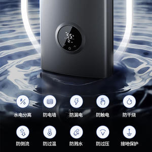 Chauffe-eau électrique instantané AUX 24000W gris, commande tactile, boîtier métallique, affichage LED, machine de douche - Product Image 4