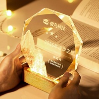 Honor Personnalisable Crystal K9 Trophée Résine Entreprise Souvenir pour Réunion Annuelle Société Gravure Sublimation Plaque Vierge