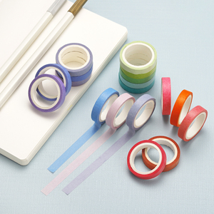 AAGU 60 Pièces/ensemble 8mm * 4m Décoratif Arc-En-Ciel Couleur Kit De Ruban Adhésif Album de Scrapbooking Décoration <span class=keywords><strong>Papier</strong></span> Skinny Washi Ensemble - Product Image 5