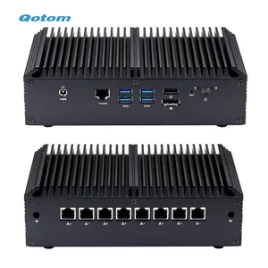 Qotom Q1000 GE série Mini ordinateur i3 i5 i7 8 x Intel I225V 2.5 Gigabit LAN pfsense pare-feu routeur serveur sans ventilateur Mini PC