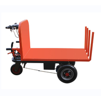 Carretilla de Ladrillos Manual para Ingeniería de Construcción, Vehículo Eléctrico, Carro de Carga Plano, Camión Volquete