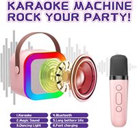 Livraison Rapide Mini Enceinte Karaoké Portable avec Microphone Audio Intégré, Enceinte Sans Fil pour Karaoké à Domicile