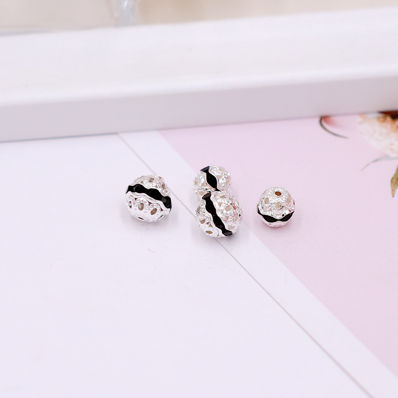12 Silver Base Black Diamond