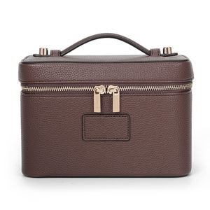 Multifunctional Waterproof PU Leather Cosmetic <b>Case</b> with Removable Divider for Travel Office Outdoor Use - Product Image 1