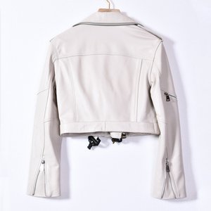 <span class=keywords><strong>Di</strong></span> alta Qualità Giacche <span class=keywords><strong>di</strong></span> <span class=keywords><strong>Pelle</strong></span> per le Signore Bianco Corto Donna <span class=keywords><strong>di</strong></span> Fantasia <span class=keywords><strong>Giacca</strong></span> <span class=keywords><strong>di</strong></span> <span class=keywords><strong>Pelle</strong></span> - Product Image 2