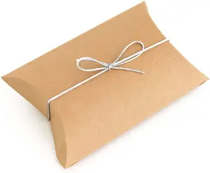 牛皮纸枕头盒，珠宝包装-礼品卡夹-肥皂包装-小礼品盒
