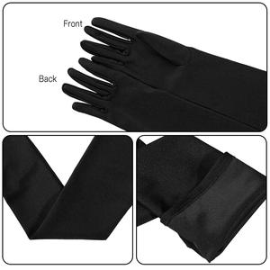 Gants longs en satin vert de haute qualité de la marque TG pour Halloween, costumes de soirée, longueur coude 22 pouces, pour robe de mariée - Product Image 5