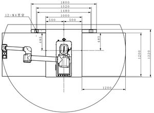 Bras robotisé industriel BRTMD193001A, PLC, soudage, découpe laser, robot collaboratif, portée du moteur 2350 mm, capacité de charge 30 kg, IP54 - Product Image 3