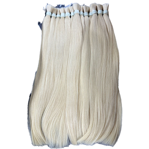 Extensions de cheveux humains vierges lisses de 40 pouces en gros, 613 blond russe, cuticules alignées, mèches provenant d'un fournisseur vietnamien - Product Image 4