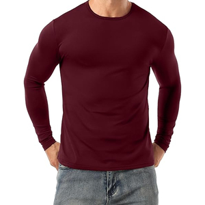 Hauts de base pour hommes en matériaux personnalisés pour un usage décontracté, fabrication professionnelle, hauts de base à manches longues pour hommes pour vêtements d'extérieur - Product Image 1