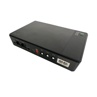 Catu daya Lithium DC Mini tanpa gangguan baterai Lithium 18W 36W Single 50Hz UPS untuk komputer WiFi Router USB Port tampilan LCD Populer