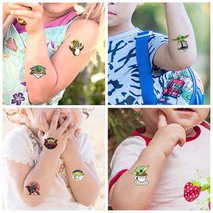 <span class=keywords><strong>Tatuaggi</strong></span> Temporanei a Tema Yoda per Feste di Compleanno e Baby Shower, Ecologici e Non Tossici, Premi Scolastici, Regali di Compleanno (12 Fogli) - Product Image 3