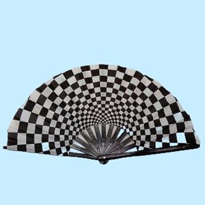 พัดไม้ไผ่พับได้ขนาด 33 ซม. ขายส่ง ลายแกะสลักเพ้นท์ลายศิลปะพื้นบ้าน ของตกแต่งบ้าน ของขวัญธุรกิจ ของที่ระลึก โปรโมชั่นพิเศษ - Product Image 1