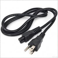US-Stecker Stromkabel 3-Polig C5 Kleeblatt-Stecker Amerikanisches USA-Stromkabel 1,2m 4ft für AC-Adapter Laptop Notebook
