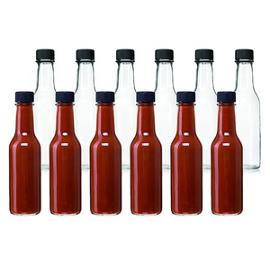 Offre Spéciale vide 90ml 150ml 250ml Woozy Spice Chili Tomate Bbq Salade en verre Sauce piquante Bouteille avec bouchon noir anti-fuite - Product Image 3