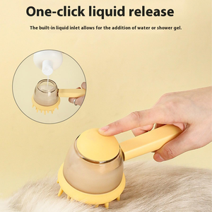 Factory Wholesale Stocked Eco-Friendly Plastic Pet Bath Brush Dogs Cats Handheld Soft <b>Massage</b> Grooming <b>Tool</b> Bathroom All Seasons - Product Image 6
