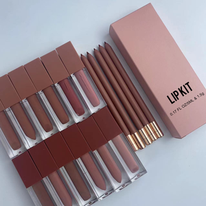 Kit para Hacer Brillo Labial de Color <span class=keywords><strong>Nude</strong></span> de Marca Privada con Delineador de Labios <span class=keywords><strong>Nude</strong></span>, Brillo Labial Líquido Mate Vegano de Alta Pigmentación - Product Image 4