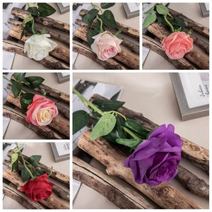 ช่อดอกกุหลาบประดิษฐ์ CallaFloral ก้านเดี่ยว สำหรับตกแต่งงานแต่งงาน ตกแต่งผนังดอกไม้ในร่ม ฉากหลังถ่ายภาพ - Product Image 3