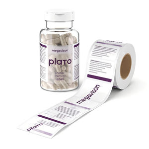 Stiker Label Obat Ultra Perekat Label Botol Resep Kustom Label Kemasan Apotek PET Putih Logo Botol Medis - Product Image 1