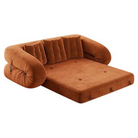 Juego de Sofás de Terciopelo de Alta Calidad, Sofá Cama en Forma de U de Dos Plazas, Esponja de Alta Densidad, Plegable, Envasado al Vacío, para Hotel
