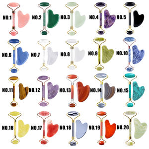 Rouleau de massage facial en jade personnalisé avec logo du fabricant, 100 % naturel, pour le visage, en pierre de jade double rose quartz - Product Image 6