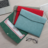Carpeta de Documentos de Cuero PU Impermeable con Logotipo Personalizado, Carpeta de Archivos de Oficina A4 con Cierre Magnético y Portaplumas