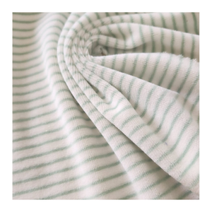 Wholesale 250gsm Combed Yarn Dyed <b>Knitted</b> Velour Fabric 80% Cotton 20% Polyester Striped Velvet Roll - Product Image 3