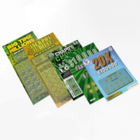 Tarjeta Rasca y Gana, Vales en Papel, Tarjeta de Lotería Personalizada