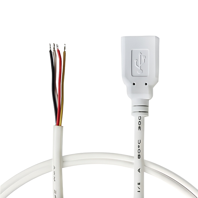 XIN YING ODM OEM XY-USB-005 1500MM USB Cable Female Wire Harness 4 Core Stripped Tinned End PVC Jacket Pure Copper Conductor for