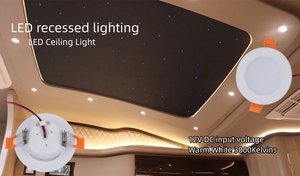 Luce del pannello LED DC 12V 3W ultra sottile luce bianca fredda 6500k LED a bassa tensione luce LED per Camper RV - Product Image 5