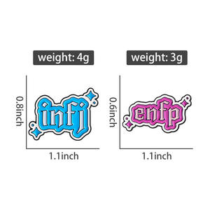 Spilla con Lettere delle Personalità MBTI, INFJ <span class=keywords><strong>ENFP</strong></span>, Pin Smaltato, Accessori Trendy in Stile Ins, Badge in Lega di Zinco - Product Image 6