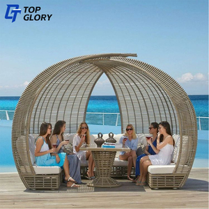 TG tout temps moderne PE <span class=keywords><strong>plastique</strong></span> rotin lit <span class=keywords><strong>de</strong></span> jour extérieur <span class=keywords><strong>jardin</strong></span> Patio osier <span class=keywords><strong>transat</strong></span> chaise longue pour patio piscine cour hôtel - Product Image 1