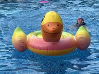 Bouée de piscine gonflable en forme de canard pour enfants et activités de plein air