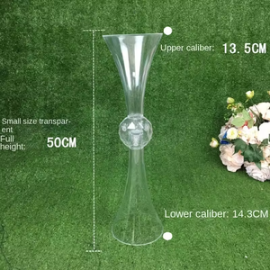 Colonne Trasparenti per Cerimonie Nuziali, Vasi a Tromba in Cristallo per Centrotavola Matrimoniali - Product Image 5