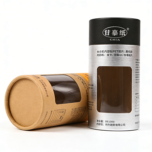 Boîte cylindrique en papier kraft premium avec fenêtre de présentation, personnalisable, pour emballage de cosmétiques et de parfums - Product Image 5