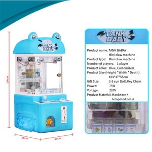 Özelleştirilmiş peluş oyuncak pençe makinesi jetonlu oyunlar Mini pençe makinesi sevimli tasarım oyuncak vinç makinesi MNZJ002-1